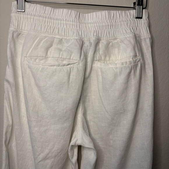 Athleta Cabo Linen Wide Leg Pant, Calla Lily SIZE 0, drawstring travel pant EUC! - Picture 11 of 16